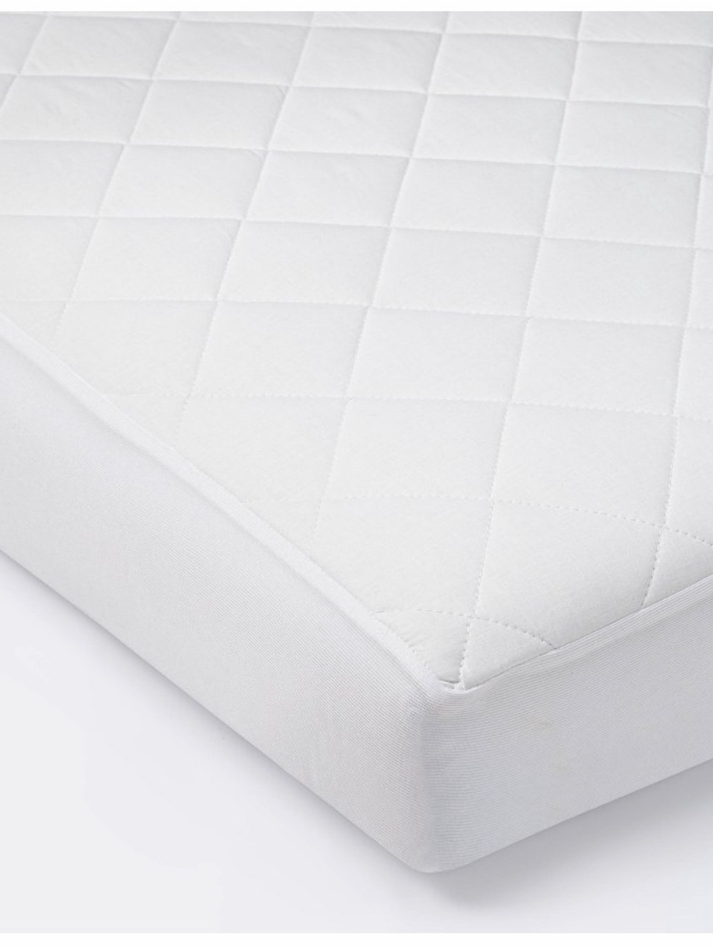 cloud island White Quilted Mini Crib  Mattress Protector Cover